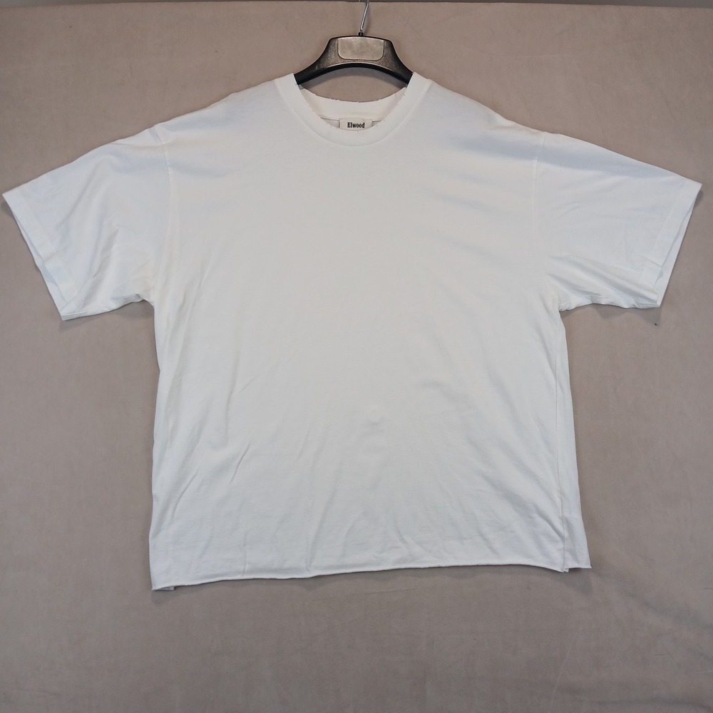 Elwood XL Mens T Shirt Boxy Drop Shoulder Oversized White 24x28